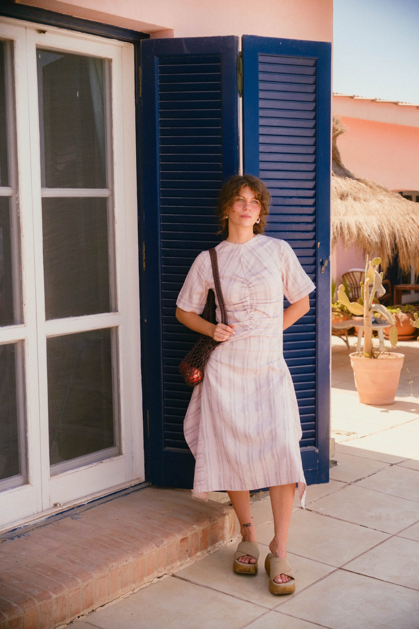 Sandshell Linen Dress
