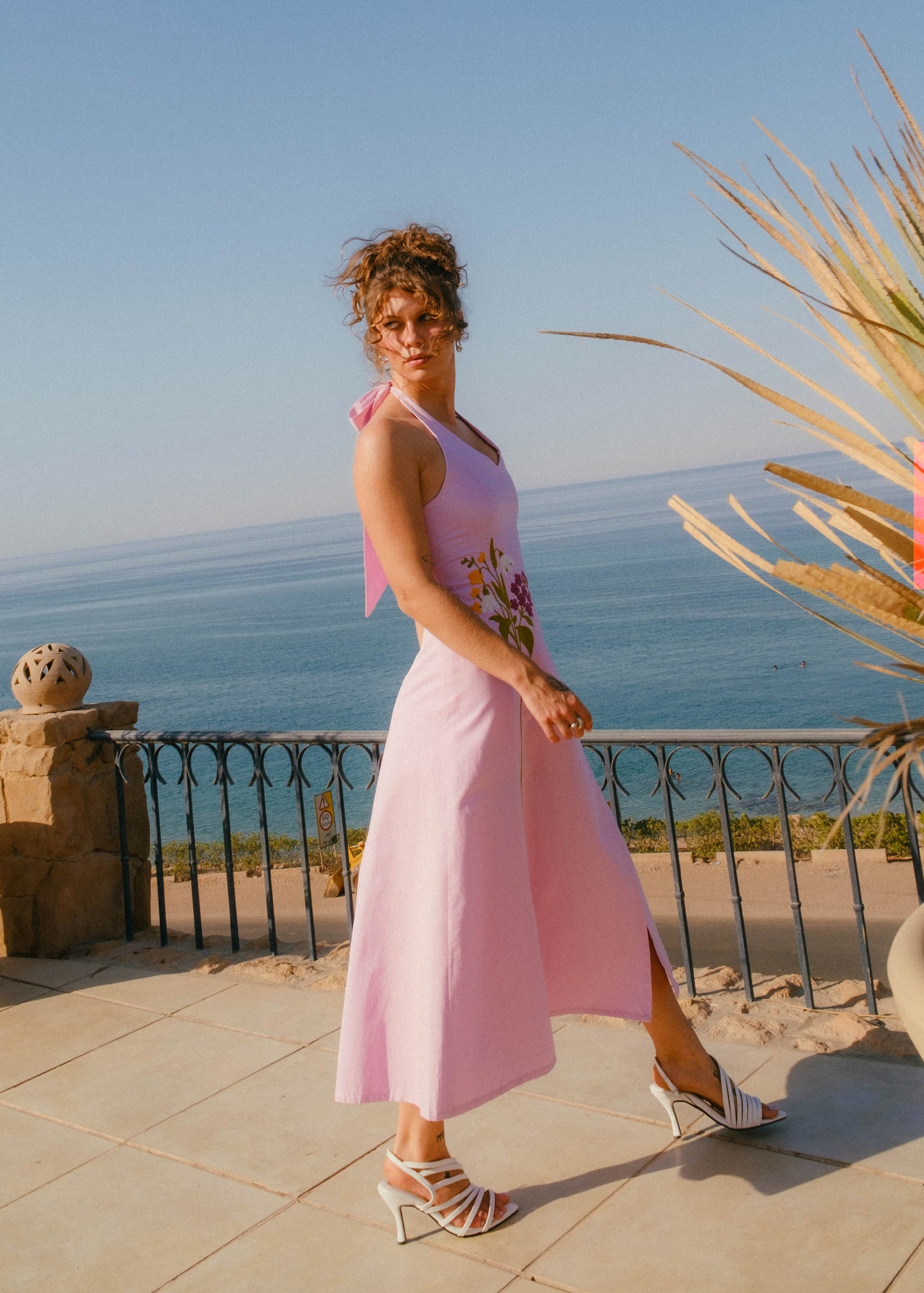 Pink Clouds Midi Dress
