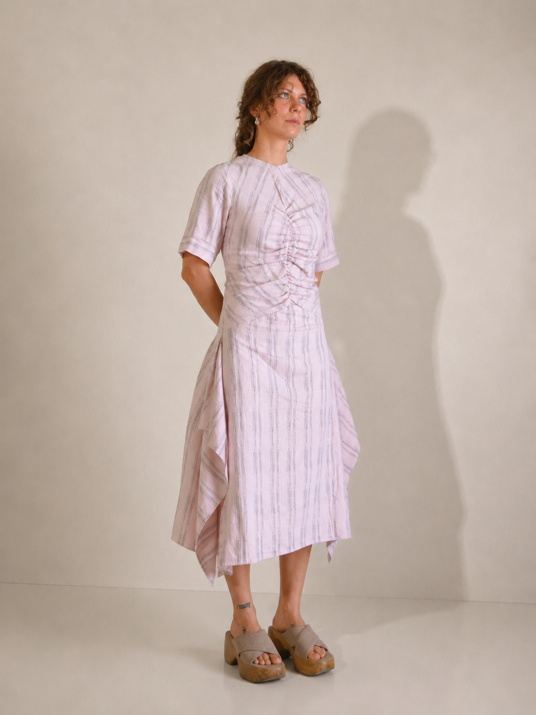 Sandshell Linen Dress