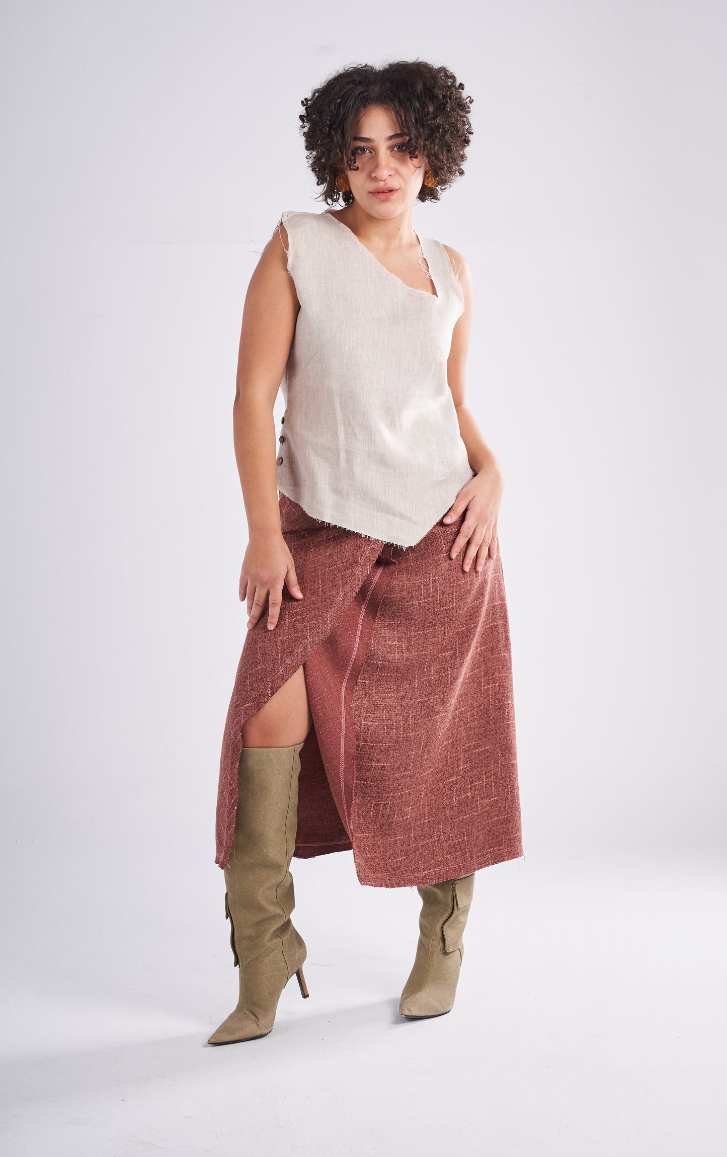 Triangulera Linen Top