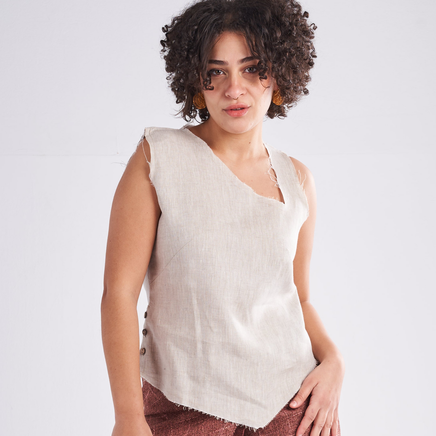 Triangulera Linen Top