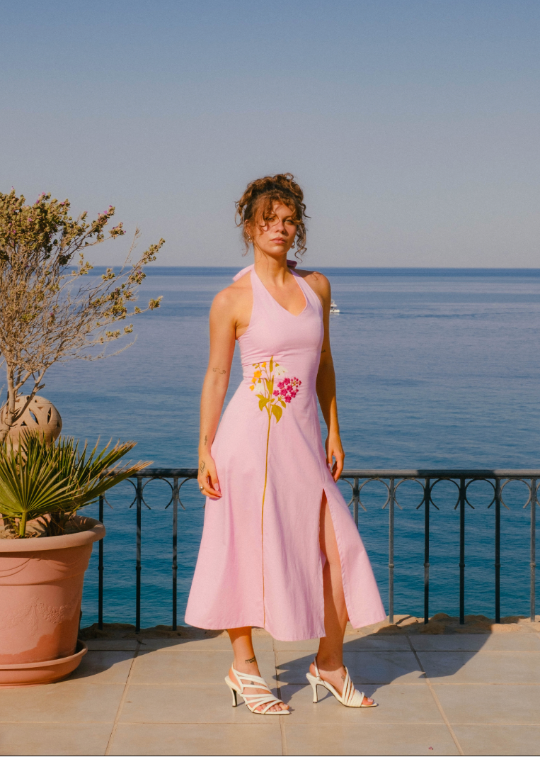Pink Clouds Midi Dress