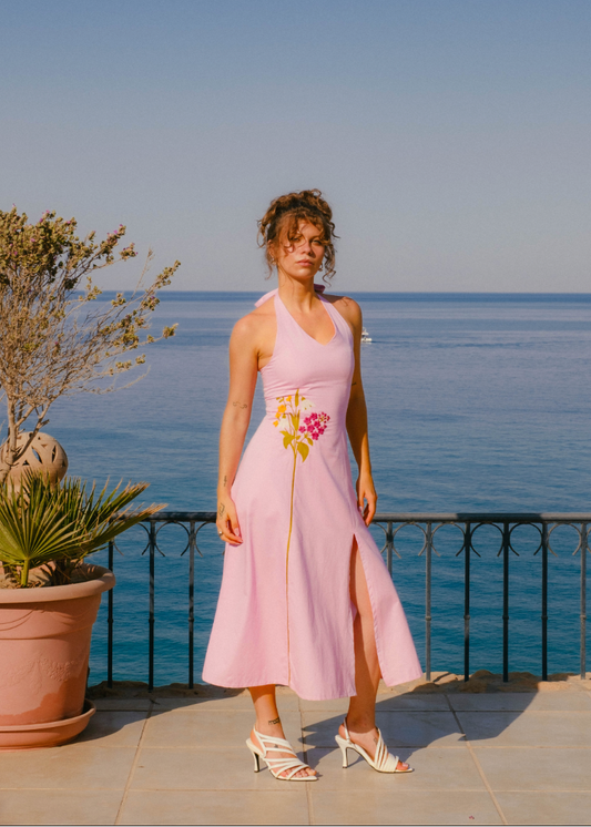 Pink Clouds Midi Dress
